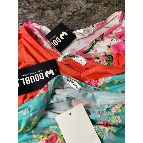 Doubles Women's Short Sleeve T-Shirts Set of 5 Multicolor Floral S - Picture 6 of 15